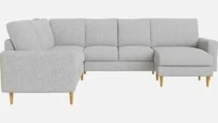 Habitat Canapé Panoramique 2 X 2 + Méridienne Gauche En Tissu Melina - Gris Asphalte - Accoudoirs Fins - Pieds Droits En Chêne Huilé - Confort Ferme 10 Habitat Canapé Panoramique 2 X 2 + Méridienne Gauche En Tissu Melina - Gris Asphalte - Accoudoirs Fins - Pieds Droits En Chêne Huilé - Confort Ferme -meubles boutique 026 canape 2x2 places meridie g pg2 10354475 2