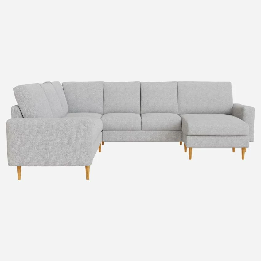 Habitat Canapé Panoramique 2 X 2 + Méridienne Gauche En Tissu Melina - Gris Asphalte - Accoudoirs Fins - Pieds Droits En Chêne Huilé - Confort Ferme 1 Habitat Canapé Panoramique 2 X 2 + Méridienne Gauche En Tissu Melina - Gris Asphalte - Accoudoirs Fins - Pieds Droits En Chêne Huilé - Confort Ferme