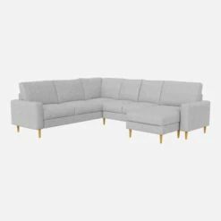 Habitat Canapé Panoramique 2 X 2 + Méridienne Gauche En Tissu Melina - Gris Asphalte - Accoudoirs Fins - Pieds Droits En Chêne Huilé - Confort Ferme 9 Habitat Canapé Panoramique 2 X 2 + Méridienne Gauche En Tissu Melina - Gris Asphalte - Accoudoirs Fins - Pieds Droits En Chêne Huilé - Confort Ferme -meubles boutique 026 canape 2x2 places meridie g pg2 10354479 1