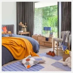 Habitat Plaid En Coton Peigné -130 X 170 Cm – Motif By Floriane Jacques -meubles boutique 10494727