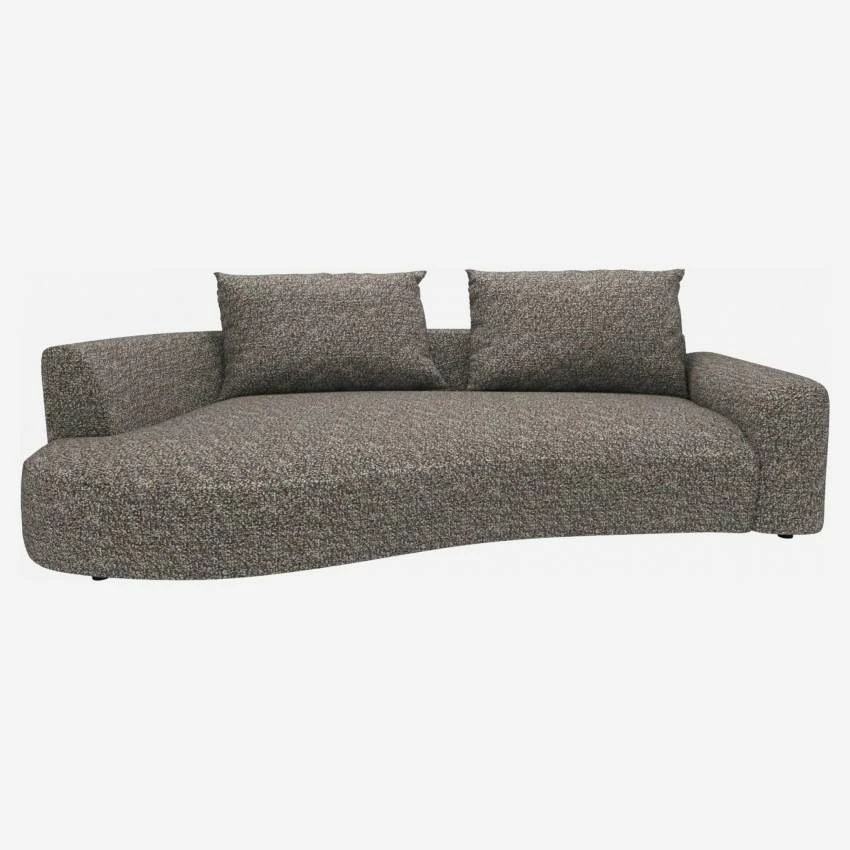 Habitat Canapé D'angle Gauche De Forme Organique En Tissu Venezia - Bleu Zingué 1 Habitat Canapé D'angle Gauche De Forme Organique En Tissu Venezia - Bleu Zingué