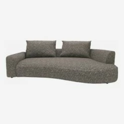 Habitat Canapé D'angle Droit De Forme Organique En Tissu Venezia - Bleu Zingué -meubles boutique 10753655 1