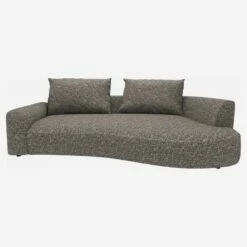 Habitat Canapé D'angle Droit De Forme Organique En Tissu Venezia - Bleu Zingué