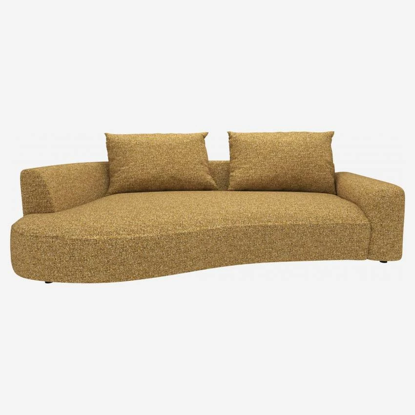 Habitat Canapé D'angle Gauche De Forme Organique En Tissu Venezia - Jaune épice 1 Habitat Canapé D'angle Gauche De Forme Organique En Tissu Venezia - Jaune épice