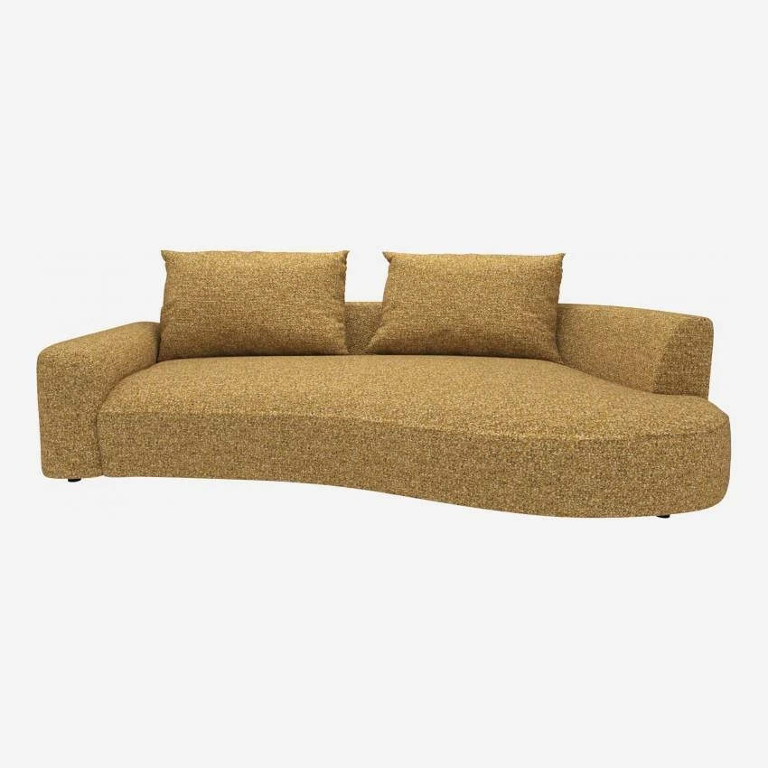 Habitat Canapé D'angle Droit De Forme Organique En Tissu Venezia - Jaune épice 4 Habitat Canapé D'angle Droit De Forme Organique En Tissu Venezia - Jaune épice – Image 4