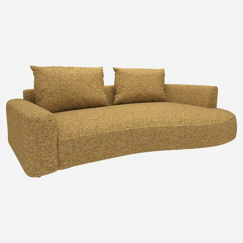 Habitat Canapé D'angle Droit De Forme Organique En Tissu Venezia - Jaune épice 2 Habitat Canapé D'angle Droit De Forme Organique En Tissu Venezia - Jaune épice – Image 2