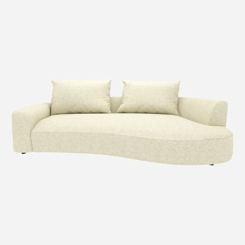 Habitat Canapé D'angle Droit De Forme Organique En Tissu Venezia - Blanc Craie 4 Habitat Canapé D'angle Droit De Forme Organique En Tissu Venezia - Blanc Craie – Image 4