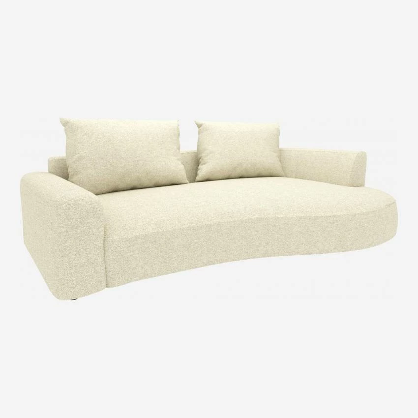 Habitat Canapé D'angle Droit De Forme Organique En Tissu Venezia - Blanc Craie 5 Habitat Canapé D'angle Droit De Forme Organique En Tissu Venezia - Blanc Craie – Image 5