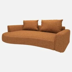 Habitat Canapé D'angle Gauche De Forme Organique En Tissu Lucca - Marron Noisette 7 Habitat Canapé D'angle Gauche De Forme Organique En Tissu Lucca - Marron Noisette -meubles boutique 10753767