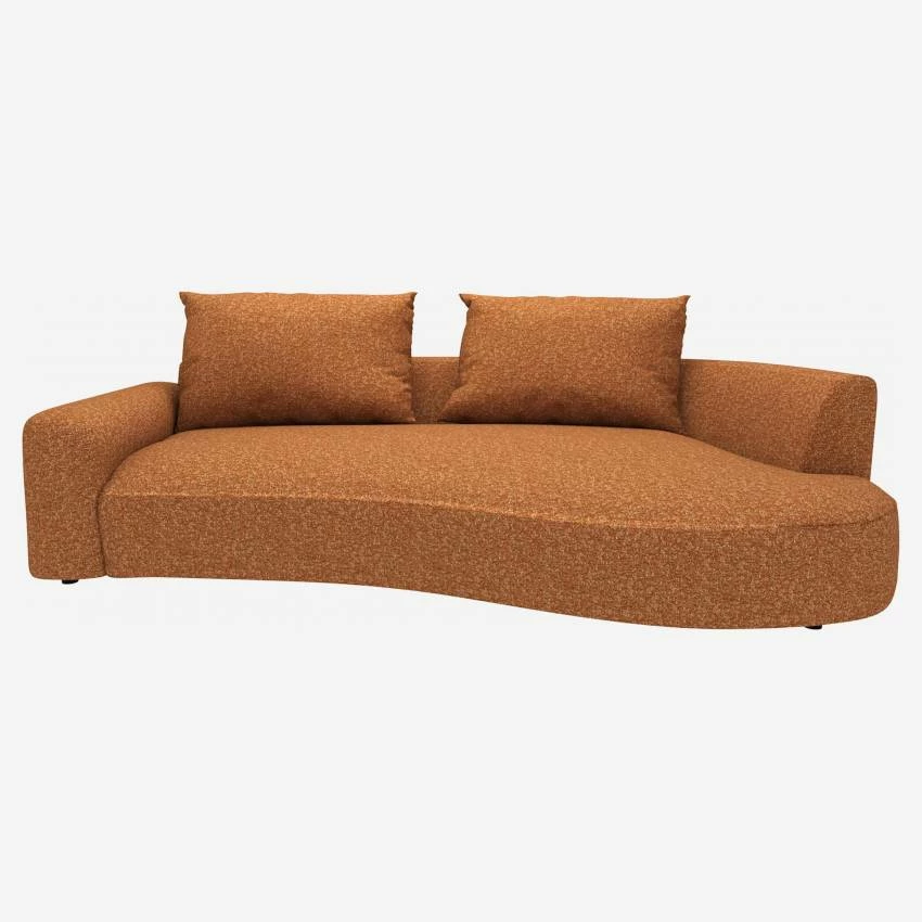 Habitat Canapé D'angle Droit De Forme Organique En Tissu Lucca - Marron Noisette 1 Habitat Canapé D'angle Droit De Forme Organique En Tissu Lucca - Marron Noisette