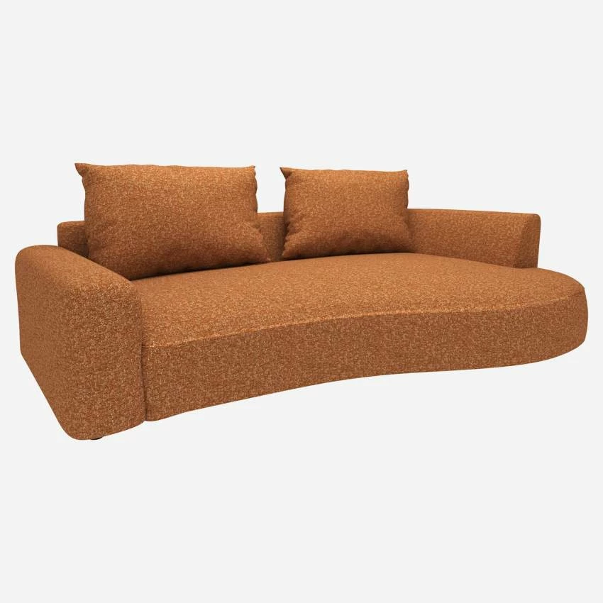 Habitat Canapé D'angle Droit De Forme Organique En Tissu Lucca - Marron Noisette 2 Habitat Canapé D'angle Droit De Forme Organique En Tissu Lucca - Marron Noisette – Image 2