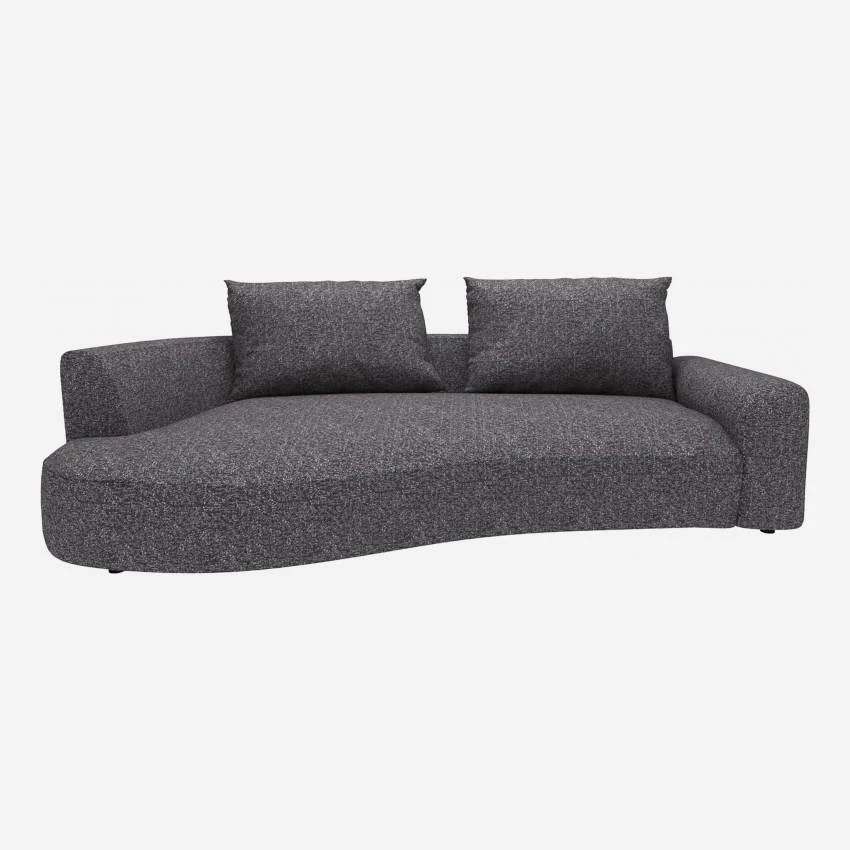 Habitat Canapé D'angle Gauche De Forme Organique En Tissu Lucca - Bleu Zingué 4 Habitat Canapé D'angle Gauche De Forme Organique En Tissu Lucca - Bleu Zingué – Image 4