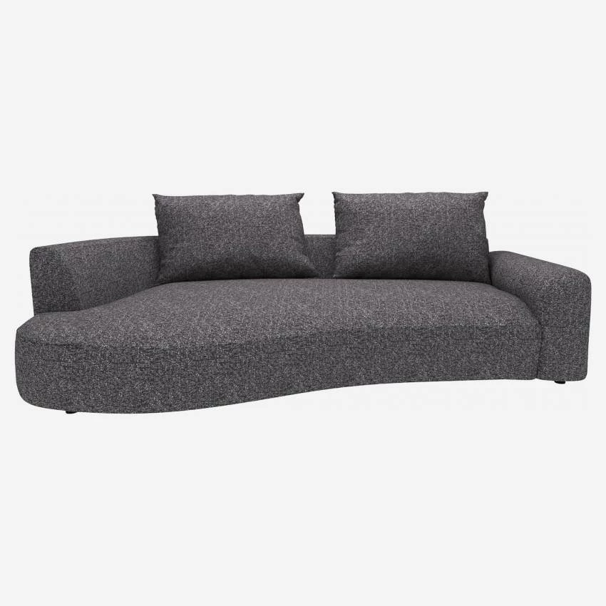 Habitat Canapé D'angle Gauche De Forme Organique En Tissu Lucca - Bleu Zingué 1 Habitat Canapé D'angle Gauche De Forme Organique En Tissu Lucca - Bleu Zingué