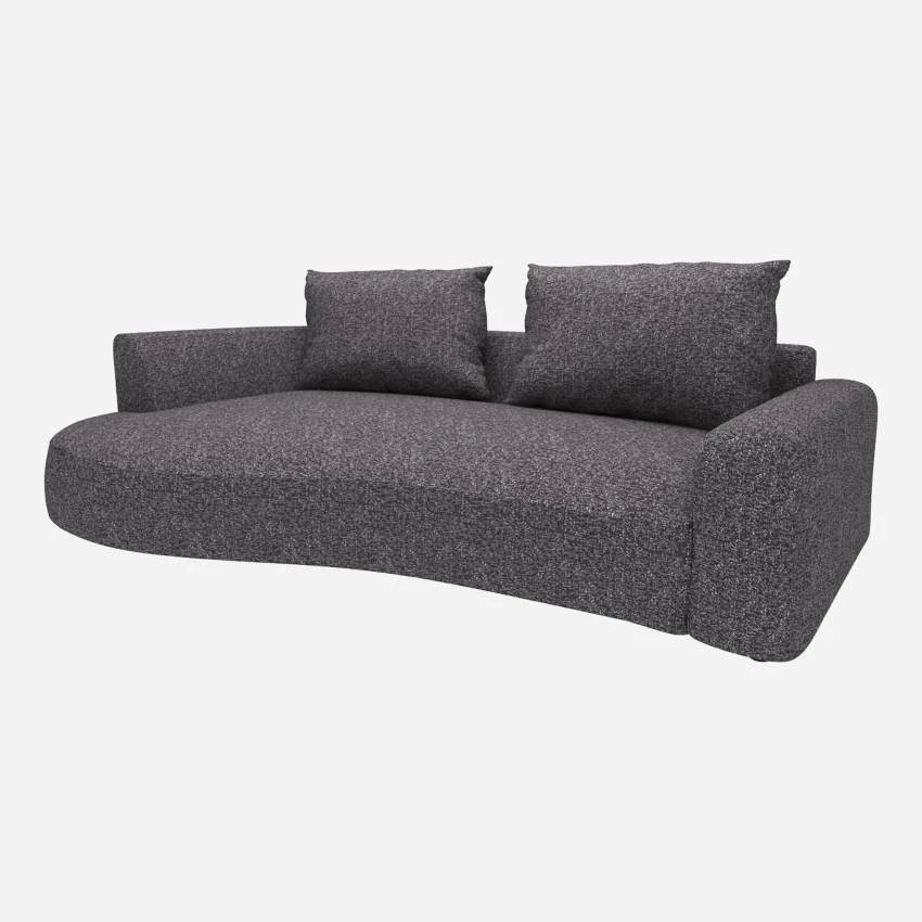 Habitat Canapé D'angle Gauche De Forme Organique En Tissu Lucca - Bleu Zingué 5 Habitat Canapé D'angle Gauche De Forme Organique En Tissu Lucca - Bleu Zingué – Image 5