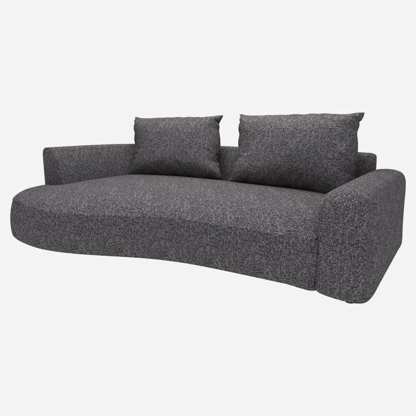 Habitat Canapé D'angle Gauche De Forme Organique En Tissu Lucca - Bleu Zingué 2 Habitat Canapé D'angle Gauche De Forme Organique En Tissu Lucca - Bleu Zingué – Image 2