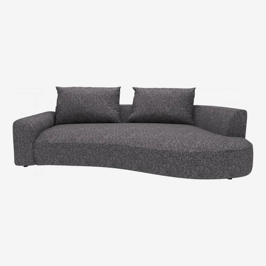 Habitat Canapé D'angle Droit De Forme Organique En Tissu Lucca - Bleu Zingué 4 Habitat Canapé D'angle Droit De Forme Organique En Tissu Lucca - Bleu Zingué – Image 4