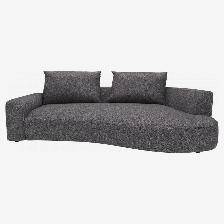 Habitat Canapé D'angle Droit De Forme Organique En Tissu Lucca - Bleu Zingué 1 Habitat Canapé D'angle Droit De Forme Organique En Tissu Lucca - Bleu Zingué