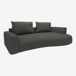 Habitat Canapé D'angle Droit De Forme Organique En Tissu Melina - Gris Ardoise -meubles boutique 10753851 1