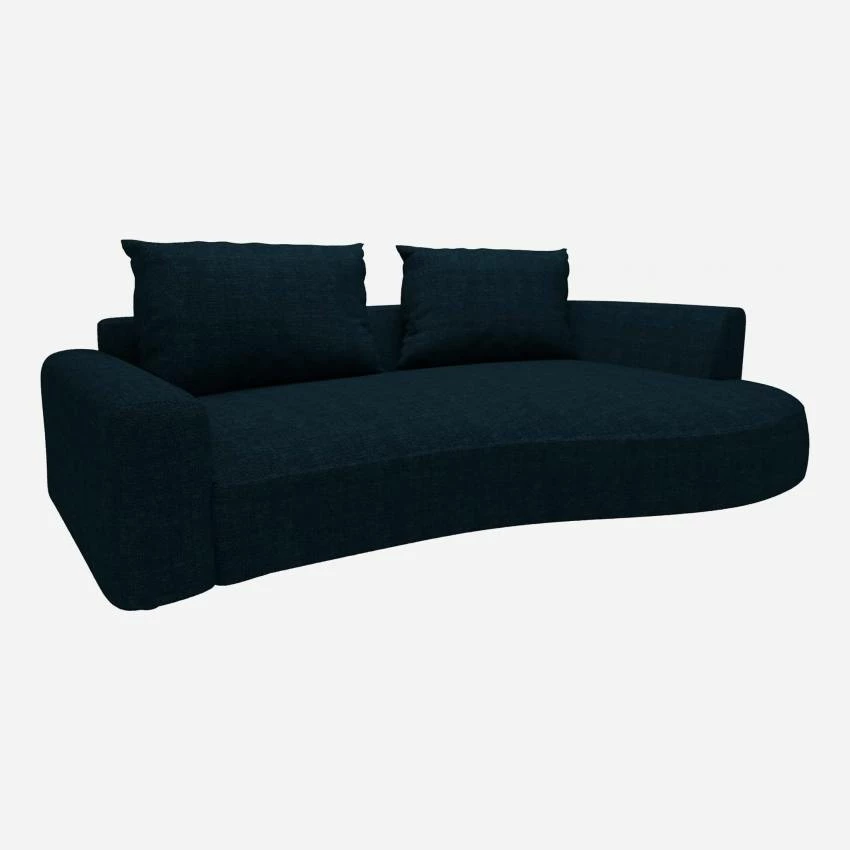 Habitat Canapé D'angle Droit De Forme Organique En Tissu Melina - Bleu Encre 5 Habitat Canapé D'angle Droit De Forme Organique En Tissu Melina - Bleu Encre – Image 5