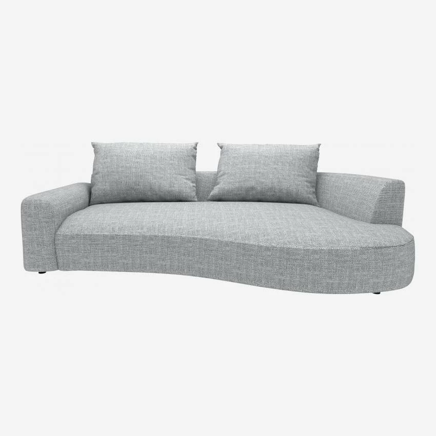 Habitat Canapé D'angle Droit De Forme Organique En Tissu Melina - Gris Asphalte 4 Habitat Canapé D'angle Droit De Forme Organique En Tissu Melina - Gris Asphalte – Image 4