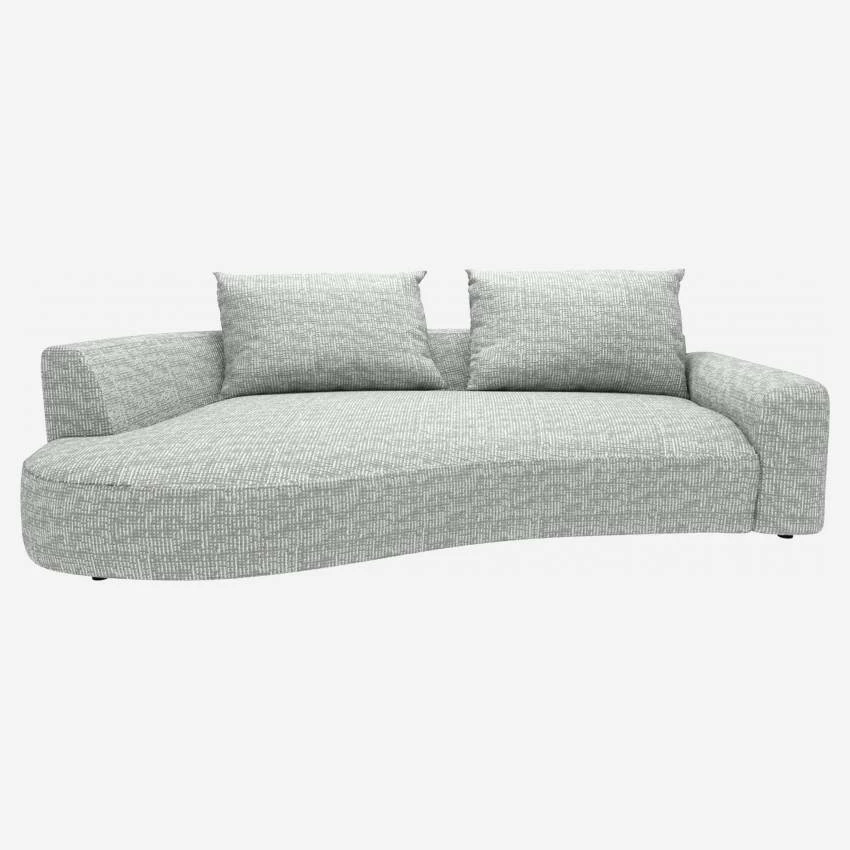 Habitat Canapé D'angle Gauche De Forme Organique En Tissu Alba - Gris Brume 1 Habitat Canapé D'angle Gauche De Forme Organique En Tissu Alba - Gris Brume