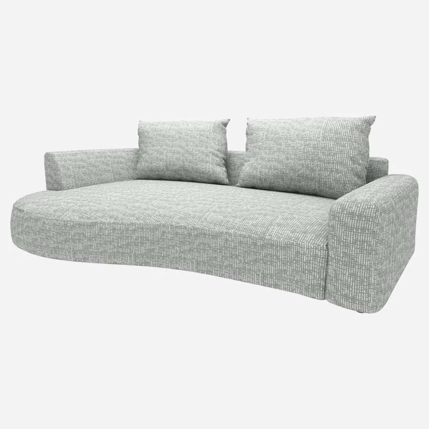 Habitat Canapé D'angle Gauche De Forme Organique En Tissu Alba - Gris Brume 2 Habitat Canapé D'angle Gauche De Forme Organique En Tissu Alba - Gris Brume – Image 2