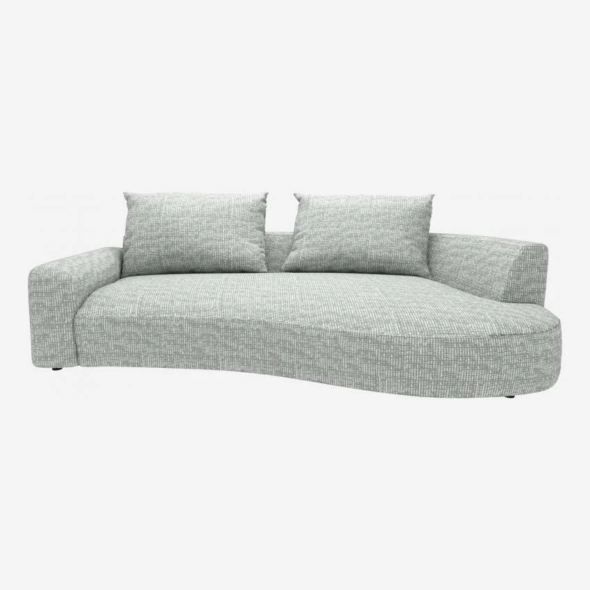 Habitat Canapé D'angle Droit De Forme Organique En Tissu Alba - Gris Brume 4 Habitat Canapé D'angle Droit De Forme Organique En Tissu Alba - Gris Brume – Image 4