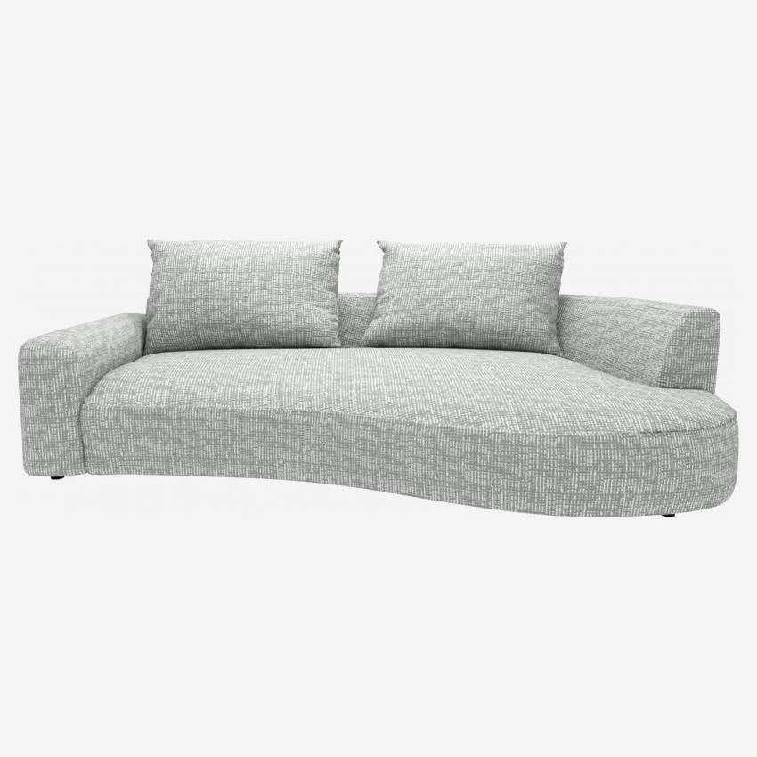 Habitat Canapé D'angle Droit De Forme Organique En Tissu Alba - Gris Brume 1 Habitat Canapé D'angle Droit De Forme Organique En Tissu Alba - Gris Brume