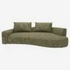 Habitat Canapé D'angle Droit De Forme Organique En Tissu Alba - Vert Orage