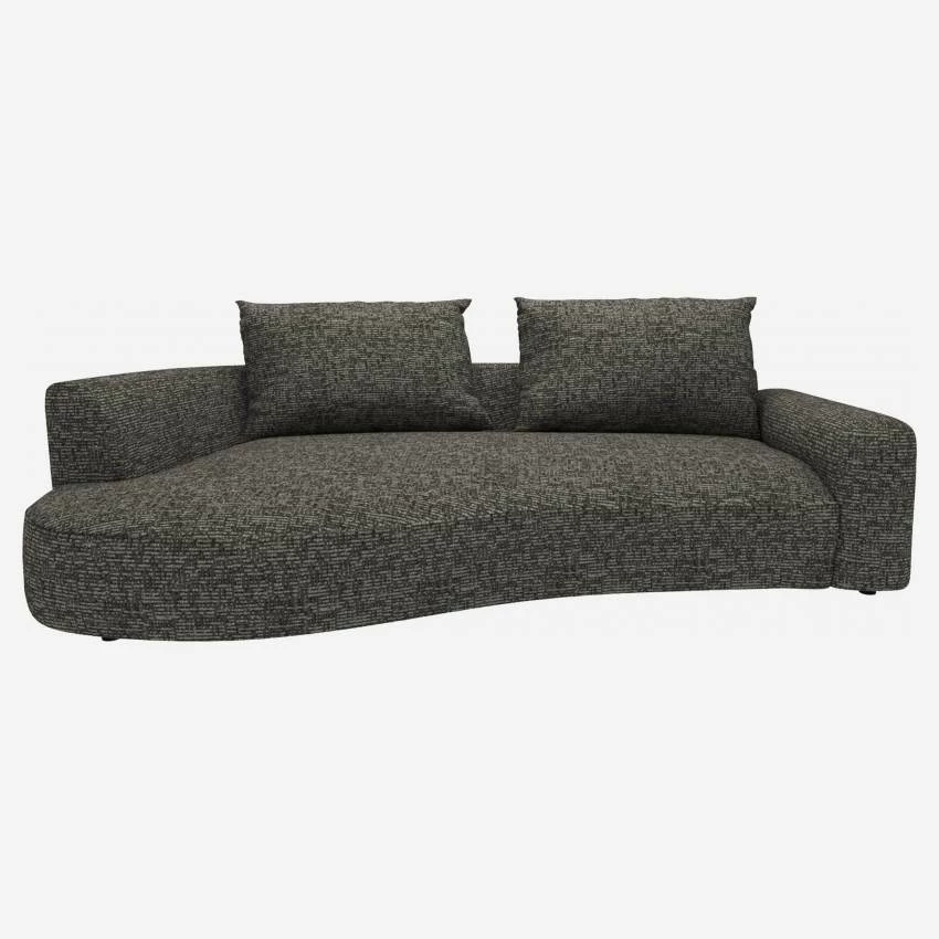 Habitat Canapé D'angle Gauche De Forme Organique En Tissu Alba - Gris Nuage 1 Habitat Canapé D'angle Gauche De Forme Organique En Tissu Alba - Gris Nuage