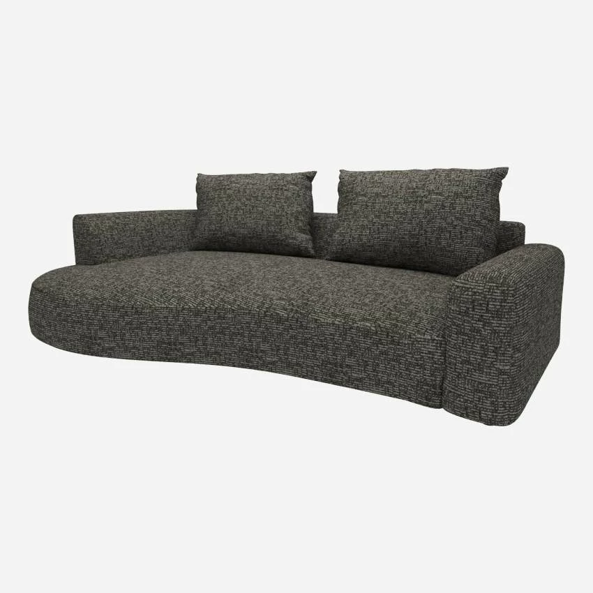 Habitat Canapé D'angle Gauche De Forme Organique En Tissu Alba - Gris Nuage 5 Habitat Canapé D'angle Gauche De Forme Organique En Tissu Alba - Gris Nuage – Image 5