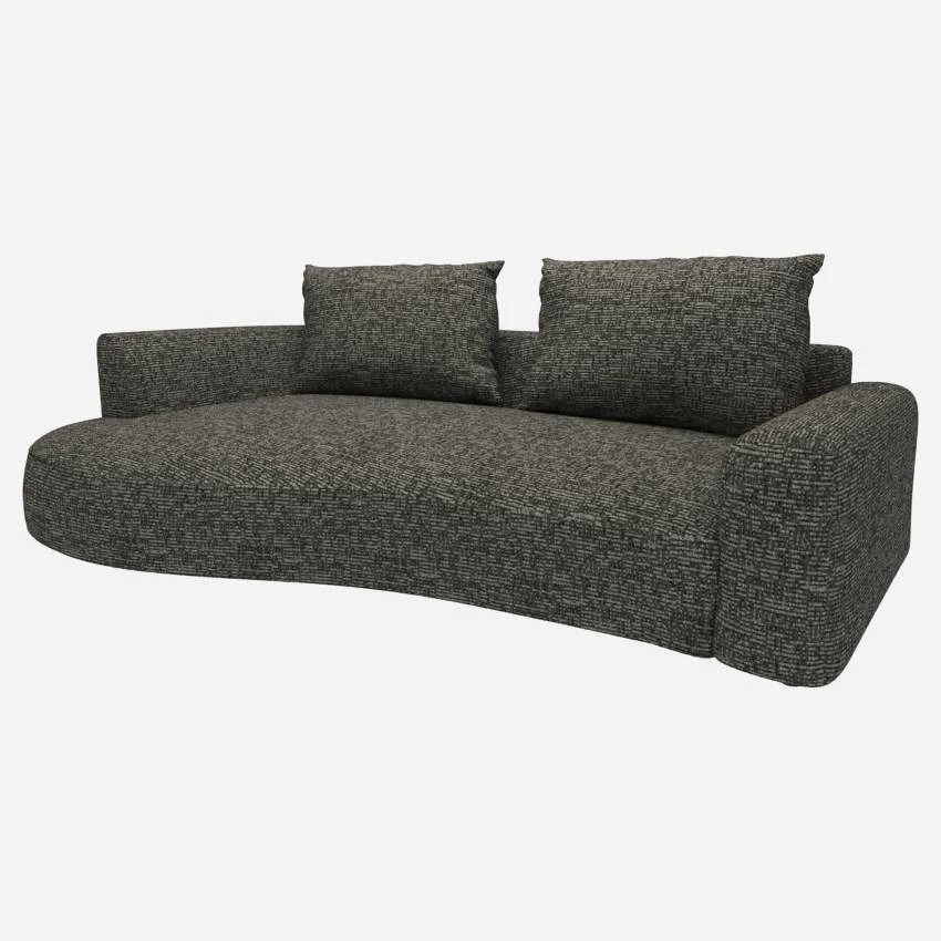 Habitat Canapé D'angle Gauche De Forme Organique En Tissu Alba - Gris Nuage 2 Habitat Canapé D'angle Gauche De Forme Organique En Tissu Alba - Gris Nuage – Image 2