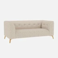 Habitat Canapé Droit 2 Places En Tissu Bormio - Blanc Albâtre -meubles boutique 2 sitzer sofa mit bormio stoffbezug alabasterweiss 13360431 1