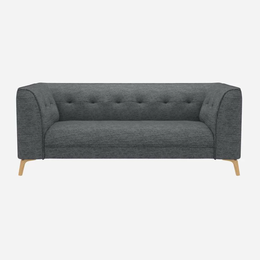 Habitat Canapé Droit 2 Places En Tissu Copparo - Gris Ardoise 4 Habitat Canapé Droit 2 Places En Tissu Copparo - Gris Ardoise – Image 4