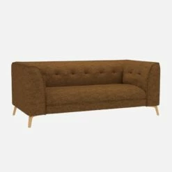 Habitat Canapé Droit 2 Places En Tissu Copparo - Jaune Moutarde -meubles boutique 2 sitzer sofa mit copparo stoffbezug senfgelb 13360503 1