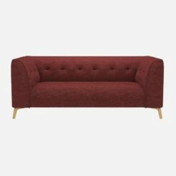 Habitat Canapé Droit 2 Places En Tissu Copparo - Rouge Amourette -meubles boutique 2 sitzer sofa mit copparo stoffbezug weinrot 13360487 1