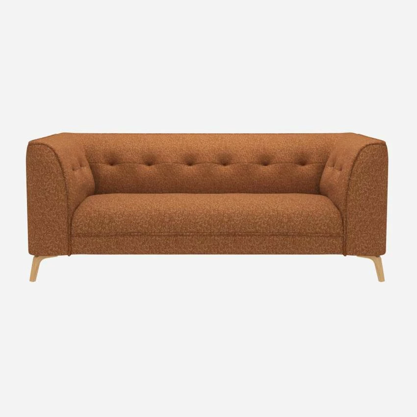 Habitat Canapé Droit 2 Places En Tissu Lucca - Marron Noisette 4 Habitat Canapé Droit 2 Places En Tissu Lucca - Marron Noisette – Image 4