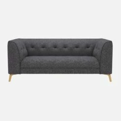 Habitat Canapé Droit 2 Places En Tissu Lucca - Bleu Zingué -meubles boutique 2 sitzer sofa mit lucca stoffbezug zinkblau 13360307 1