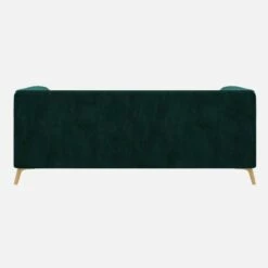 Habitat Canapé Droit 2 Places En Velours - Vert émeraude -meubles boutique 2 sitzer sofa mit samtbezug smaragdgruen 13360411