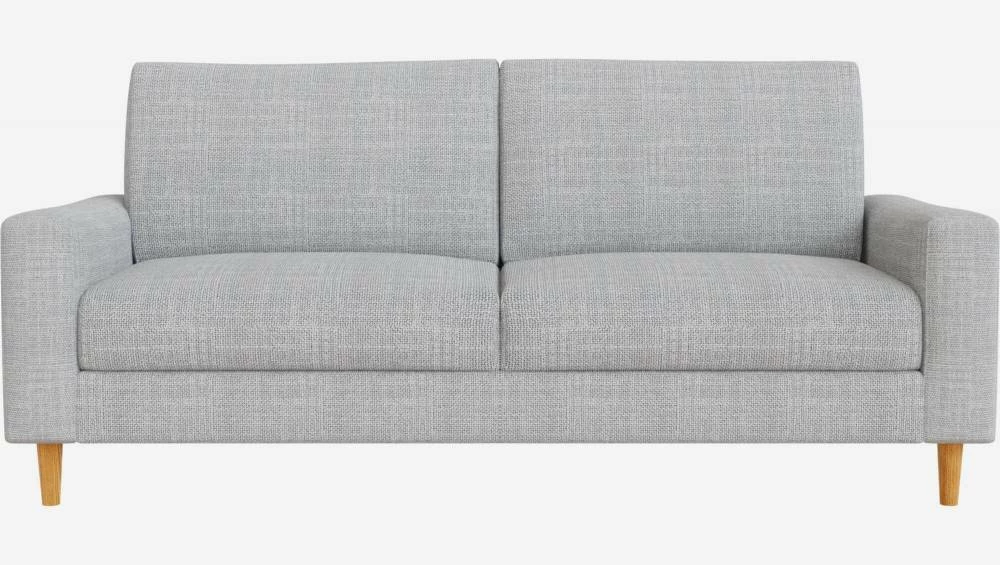 Habitat Canapé 3 Places / 2 Coussins En Tissu Melina - Gris Asphalte - Accoudoirs Fins - Pieds Droits En Chêne Huilé - Confort Medium 5 Habitat Canapé 3 Places / 2 Coussins En Tissu Melina - Gris Asphalte - Accoudoirs Fins - Pieds Droits En Chêne Huilé - Confort Medium – Image 5