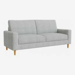 Habitat Canapé 3 Places / 2 Coussins En Tissu Melina - Gris Asphalte - Accoudoirs Fins - Pieds Droits En Chêne Huilé - Confort Medium 9 Habitat Canapé 3 Places / 2 Coussins En Tissu Melina - Gris Asphalte - Accoudoirs Fins - Pieds Droits En Chêne Huilé - Confort Medium -meubles boutique 252 canape 3 places pg2 10114747 1