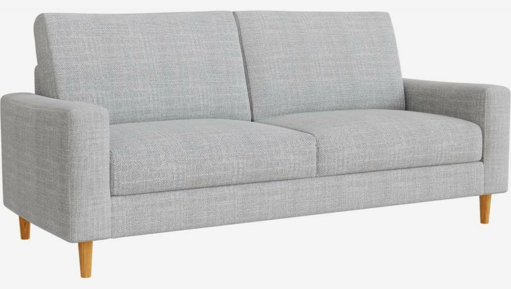 Habitat Canapé 3 Places / 2 Coussins En Tissu Melina - Gris Asphalte - Accoudoirs Fins - Pieds Droits En Chêne Huilé - Confort Medium 6 Habitat Canapé 3 Places / 2 Coussins En Tissu Melina - Gris Asphalte - Accoudoirs Fins - Pieds Droits En Chêne Huilé - Confort Medium – Image 6