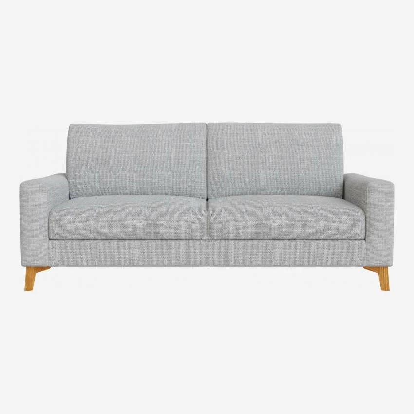 Habitat Canapé 3 Places / 2 Coussins En Tissu Melina - Gris Asphalte - Accoudoirs Fins - Pieds En équerre En Chêne Huilé - Confort Medium 3 Habitat Canapé 3 Places / 2 Coussins En Tissu Melina - Gris Asphalte - Accoudoirs Fins - Pieds En équerre En Chêne Huilé - Confort Medium – Image 3