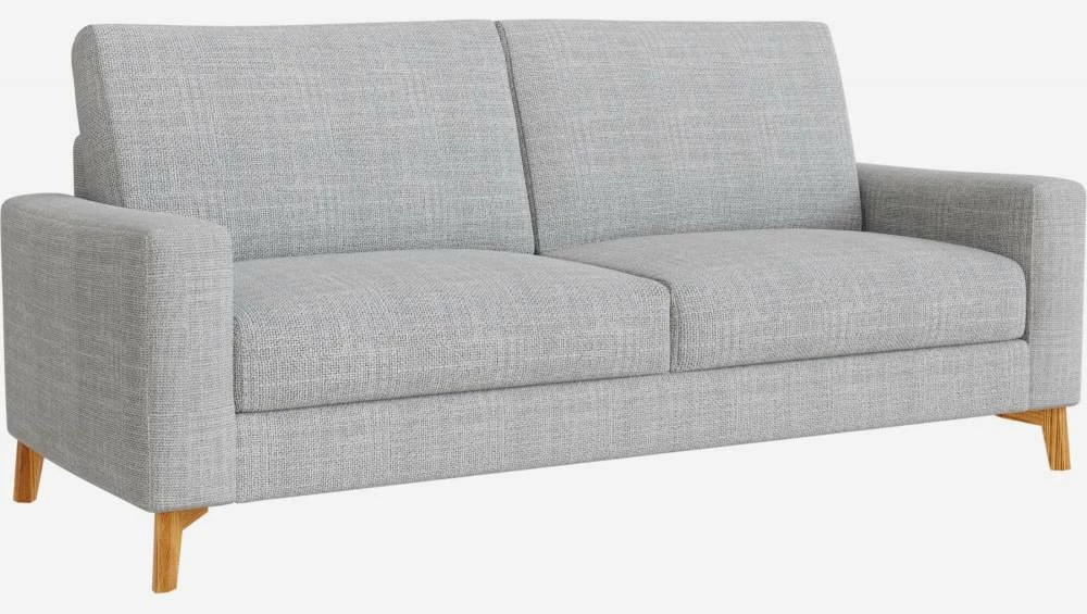 Habitat Canapé 3 Places / 2 Coussins En Tissu Melina - Gris Asphalte - Accoudoirs Fins - Pieds En équerre En Chêne Huilé - Confort Medium 6 Habitat Canapé 3 Places / 2 Coussins En Tissu Melina - Gris Asphalte - Accoudoirs Fins - Pieds En équerre En Chêne Huilé - Confort Medium – Image 6