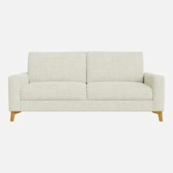 Habitat Canapé 3 Places / 2 Coussins En Tissu Venezia - Blanc Craie - Accoudoirs Fins - Pieds En équerre En Frêne Teinté - Confort Medium 8 Habitat Canapé 3 Places / 2 Coussins En Tissu Venezia - Blanc Craie - Accoudoirs Fins - Pieds En équerre En Frêne Teinté - Confort Medium -meubles boutique 252 canape 3 places pg5 10276231 1