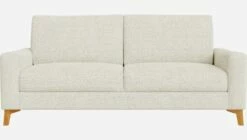 Habitat Canapé 3 Places / 2 Coussins En Tissu Venezia - Blanc Craie - Accoudoirs Fins - Pieds En équerre En Chêne Huilé - Confort Medium 10 Habitat Canapé 3 Places / 2 Coussins En Tissu Venezia - Blanc Craie - Accoudoirs Fins - Pieds En équerre En Chêne Huilé - Confort Medium -meubles boutique 252 canape 3 places pg5 10276239 2