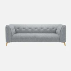 Habitat Canapé Droit 3 Places En Tissu Melina - Gris Asphalte 11 Habitat Canapé Droit 3 Places En Tissu Melina - Gris Asphalte -meubles boutique 3 sitzer sofa mit melina stoffbezug asphaltgrau 13360943 1