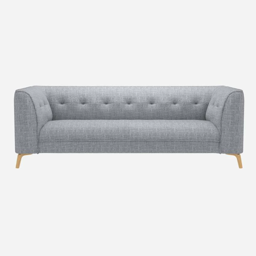 Habitat Canapé Droit 3 Places En Tissu Melina - Gris Asphalte 1 Habitat Canapé Droit 3 Places En Tissu Melina - Gris Asphalte