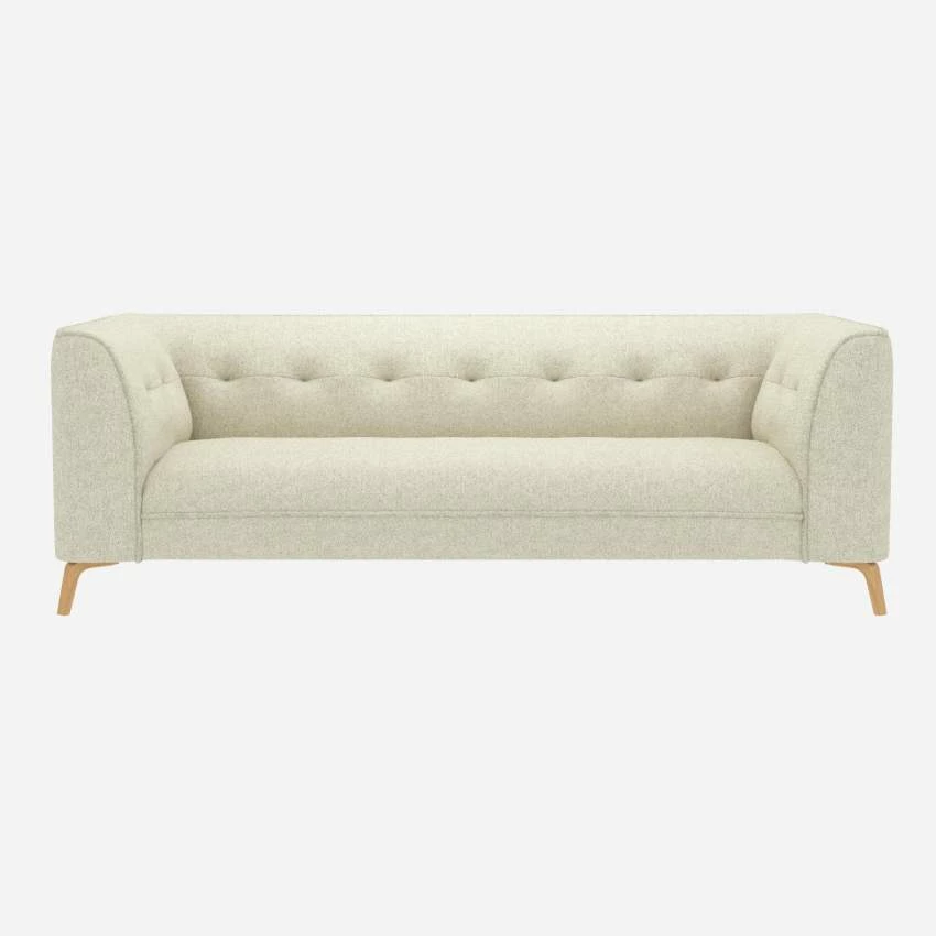 Habitat Canapé Droit 3 Places En Tissu Venezia - Blanc Craie 1 Habitat Canapé Droit 3 Places En Tissu Venezia - Blanc Craie