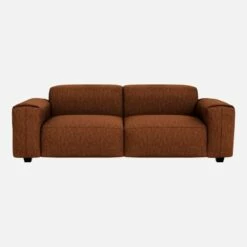 Habitat Canapé 3 Places En Tissu Copparo - Orange Rouille -meubles boutique 3 zitsbank van copparo stof roest 1330333 1